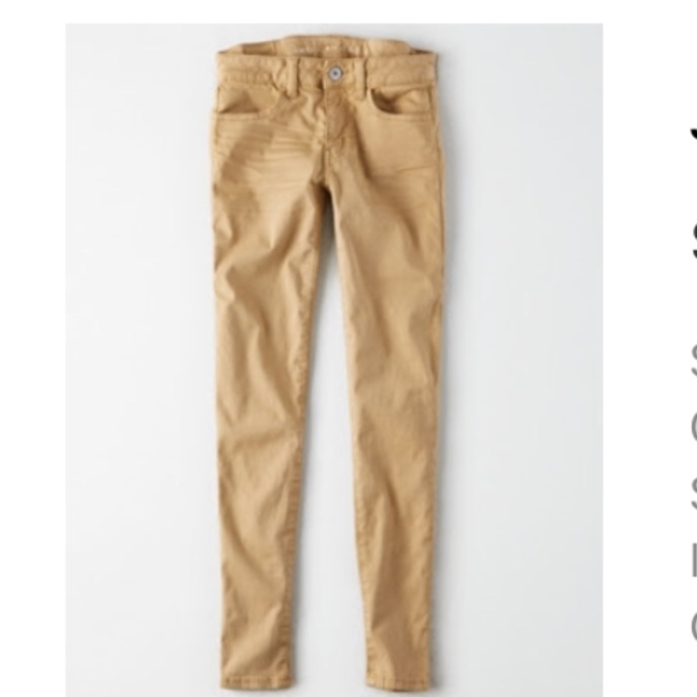 American Eagle Khaki Jeggings 14